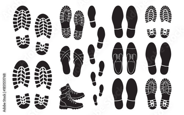 Obraz Shoe Sole Footprint Silhouettes