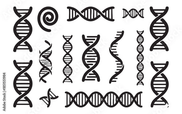 Obraz DNA Helix Genetic Icons