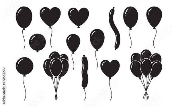 Obraz Party Balloon Celebration Silhouettes