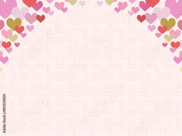 Obraz ハートの背景⑰和柄_上部_算木くずし