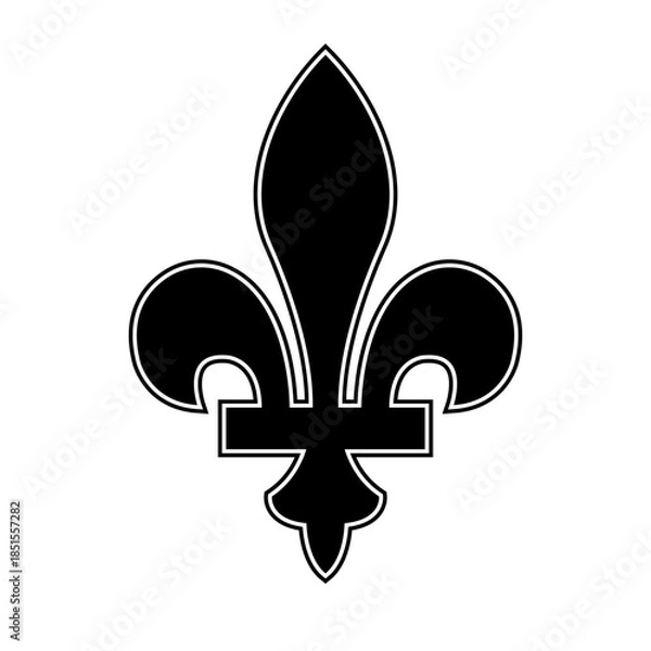 Fototapeta Fleur de lis silhouette. Vector.