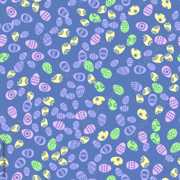 Obraz Easter Eggs Greeting Card. Seamless Pattern