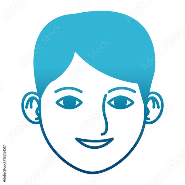 Fototapeta Young man face cartoon