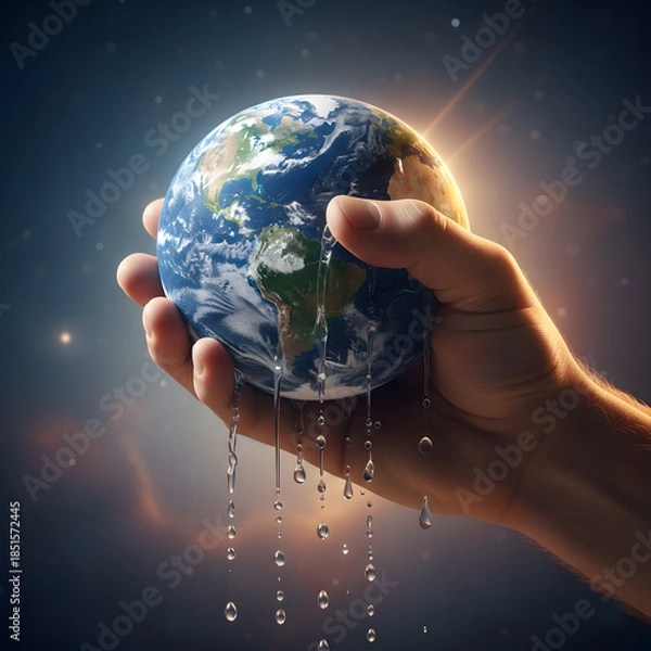 Obraz earth in hand