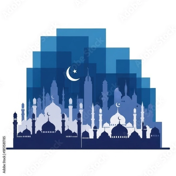 Obraz Minimal Urban Ramadan Design