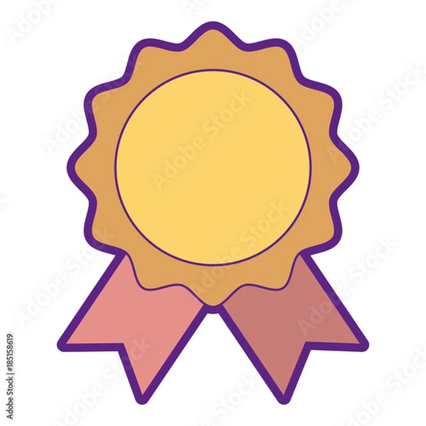 Fototapeta seal with ribbon emblem vector illustration design