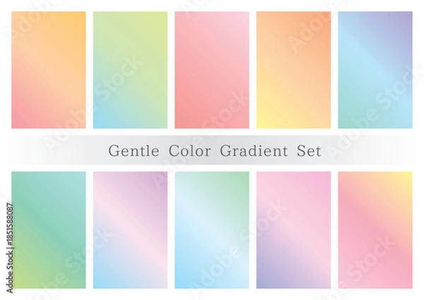 Fototapeta Gentle color gradient set