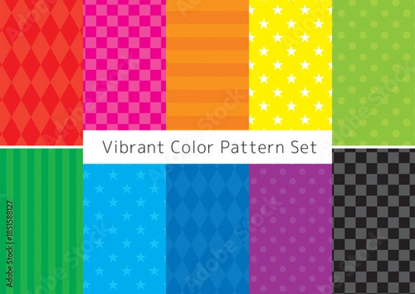 Fototapeta Vibrant Color Pattern Set