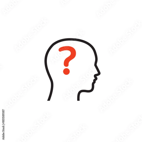 Obraz Question Help Understand Single Isolated Outline Style Icon