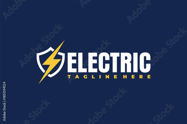 Obraz the simple electric shield logo