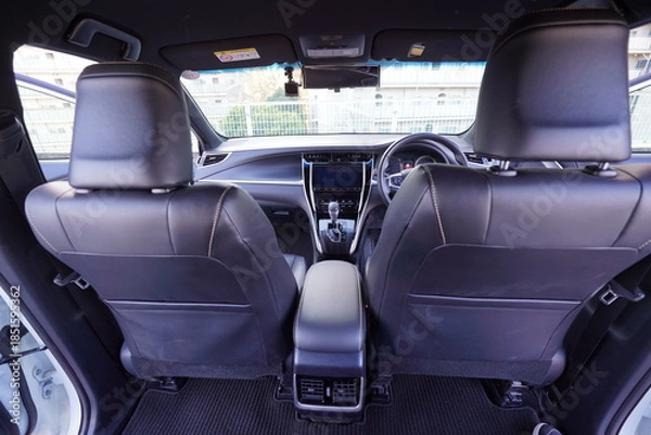Fototapeta SUV,運転席,後部座席視点,ハンドル,カーナビ, 車内, 室内