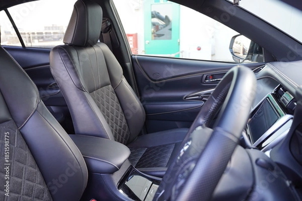 Fototapeta 運転席,SUV,車,自動車,シフトレバー,ハンドル, 車内, 室内