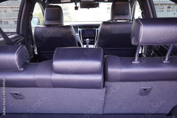 Fototapeta SUV,運転席,トランク席視点,ハンドル,カーナビ, 車内, 室内