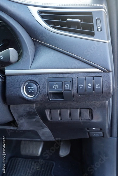 Fototapeta SUV,運転席,スイッチ,スタート,ボタン, 車内, 室内