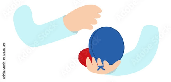 Obraz 打楽器、カスタネットを演奏する手のベクターイラスト