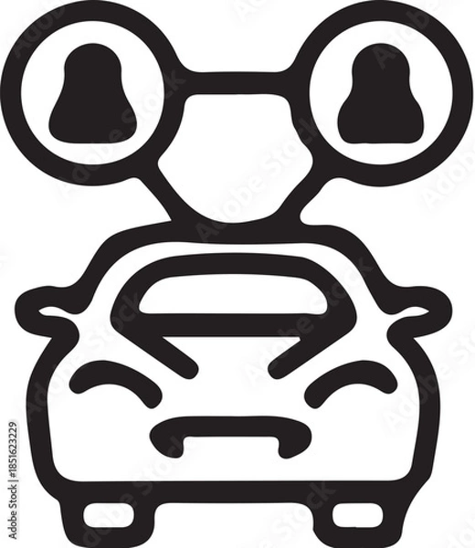 Obraz Car  Icon simple icon. Vector ICON all icon Viktor.
