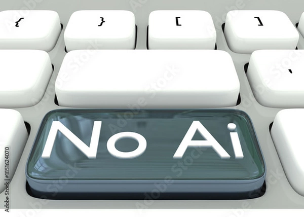 Fototapeta No Ai concept