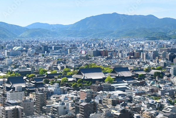 Obraz 京都タワー展望台から愛宕山方面を望む