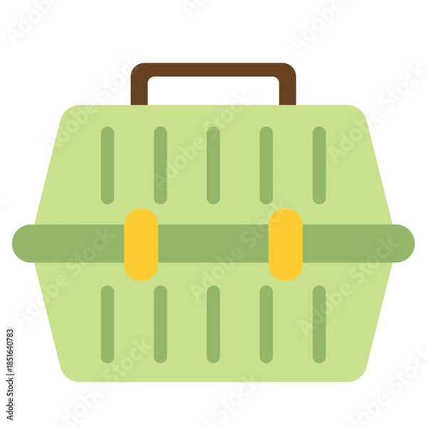 Obraz Flat Style Pet Carrier Animal Transportation Cage Box Illustration