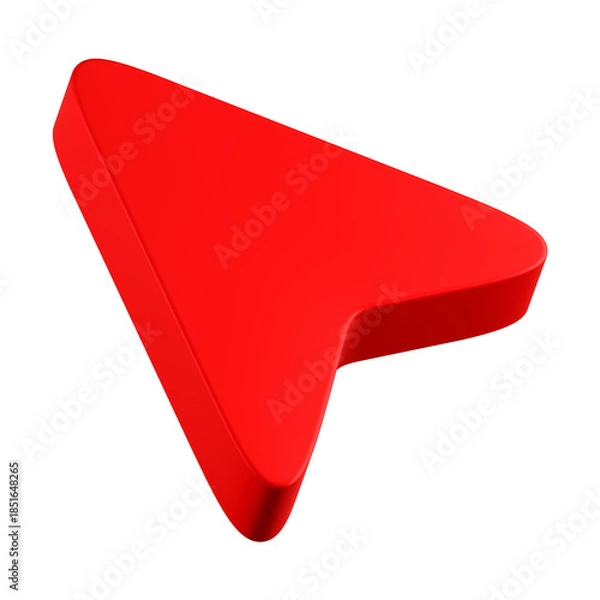 Obraz cursor arrow icon 3d red color