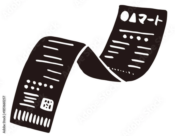 Obraz Long Receipt Vector Illustration – Expense and Spending Concept