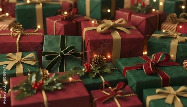 Obraz christmas gift boxes
