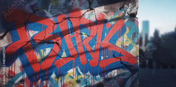 Obraz Street Art Graffiti Tags Generative AI

