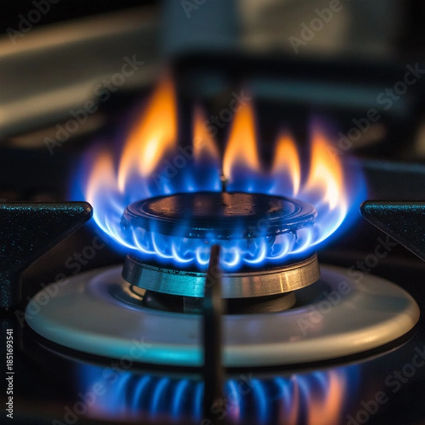 Obraz burning gas stove