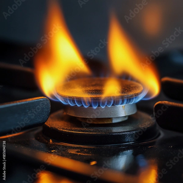 Obraz burning gas stove