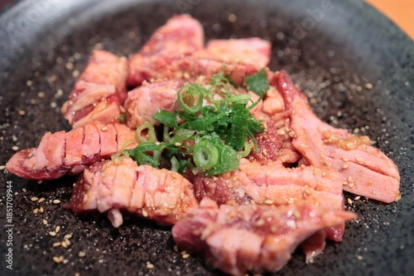 Fototapeta 黒毛和牛焼肉（中落ちカルビ）