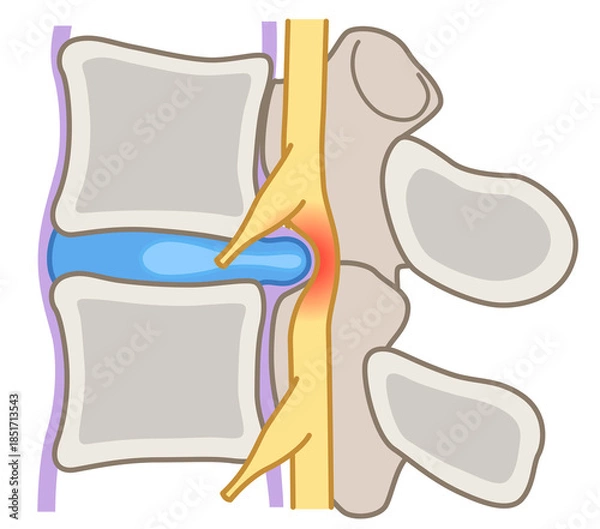 Obraz 腰椎椎間板ヘルニア　椎間板の構造　腰痛