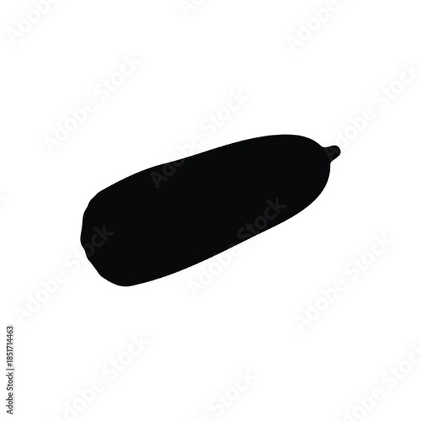 Obraz Luffa silhouette icon vector flat design.