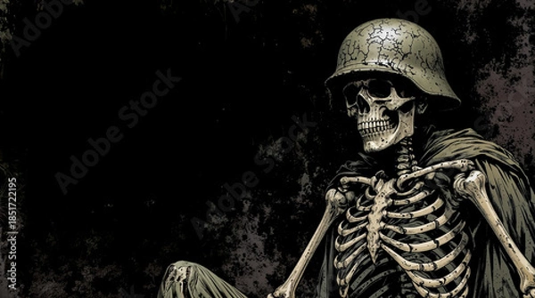 Obraz skeleton with a gun