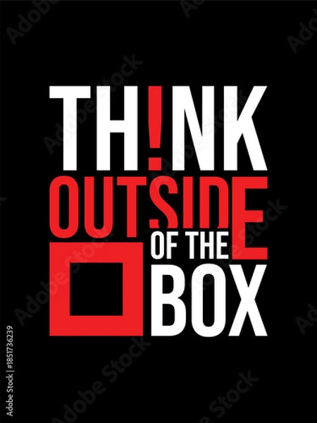 Fototapeta Bold Creative Thinking Typography Poster