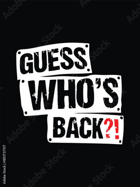 Fototapeta Fun Comeback Typography Quote Illustration