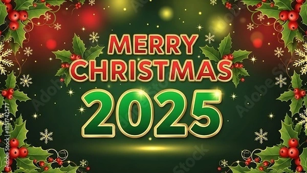 Obraz Merry christmas 2025