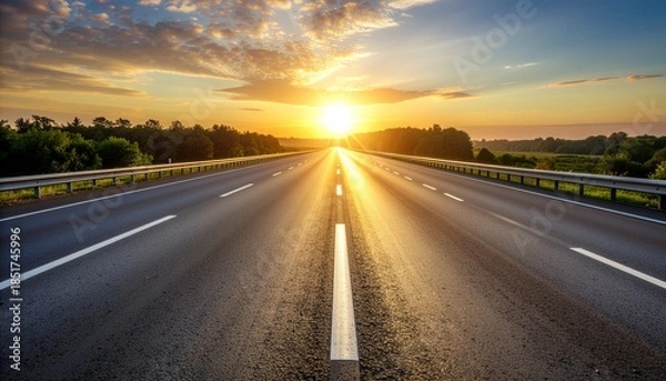 Obraz sunset on the road