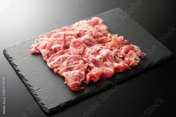 Fototapeta 豚肉　肩ロース　切り落とし