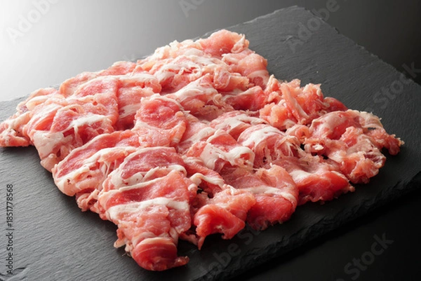 Fototapeta 豚肉　肩ロース　切り落とし