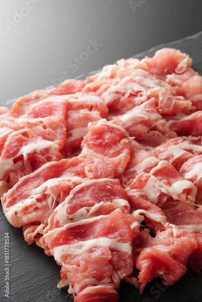 Fototapeta 豚肉　肩ロース　切り落とし