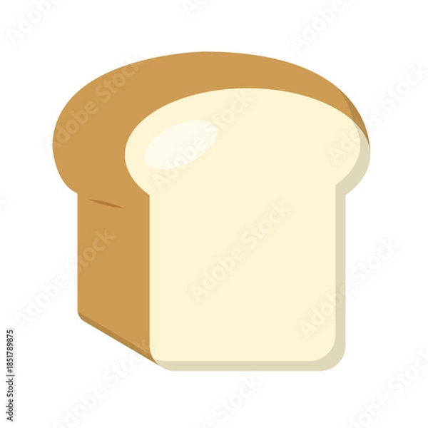 Fototapeta White bread icon. Breakfast icon. Vector.