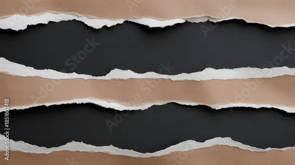 Obraz Black Torn Paper Strip Texture