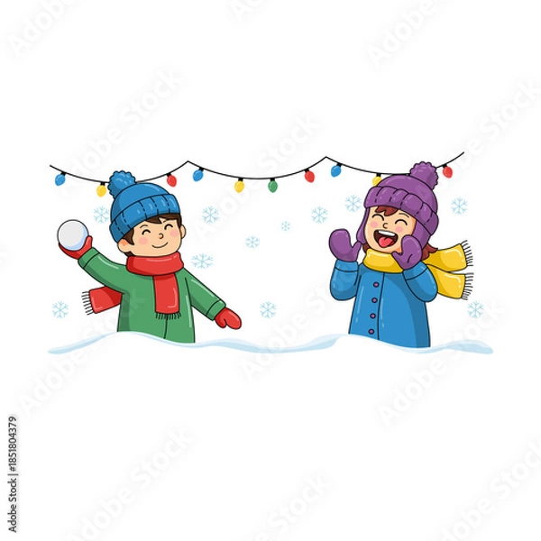 Obraz Happy Kids Winter Fun