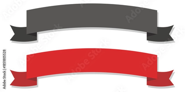Obraz simple black and red ribbon