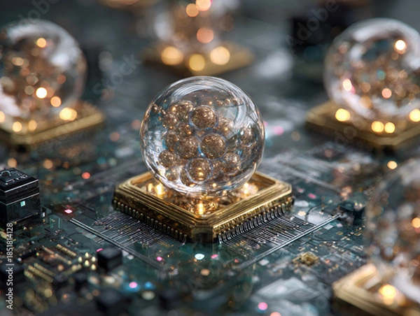 Fototapeta Quantum Computing Core (200 chars)