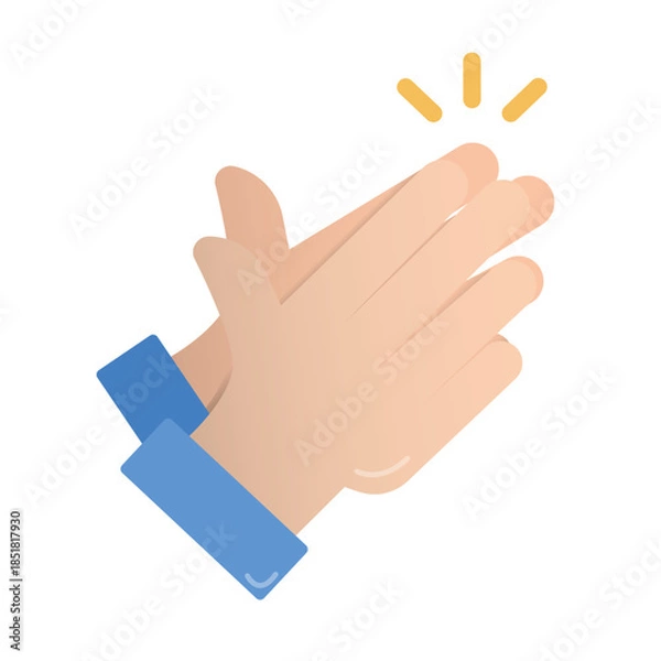 Fototapeta Flat design clapping icon. Vector.