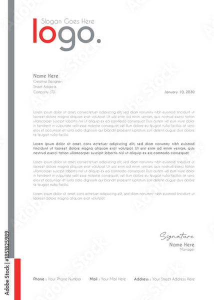 Obraz Creative Clean Corporate Letter Head Template