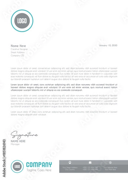 Obraz Creative Clean Corporate Letter Head Template