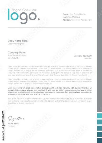 Obraz Creative Clean Corporate Letter Head Template