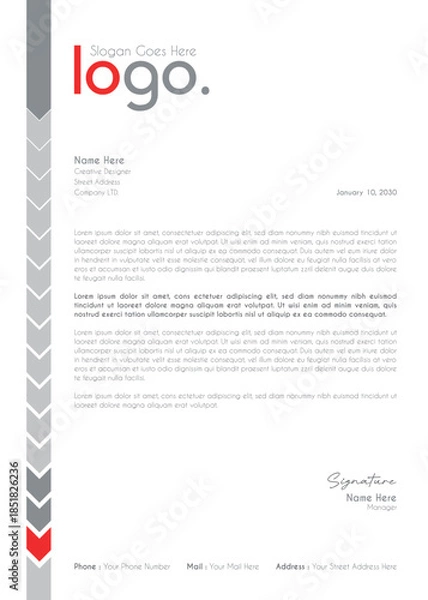 Obraz Creative Clean Corporate Letter Head Template